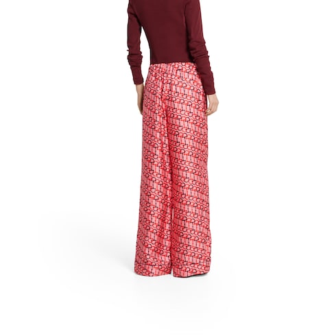 Pantalón de seda estampado