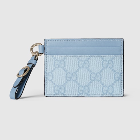 GG Emblem card case with strap