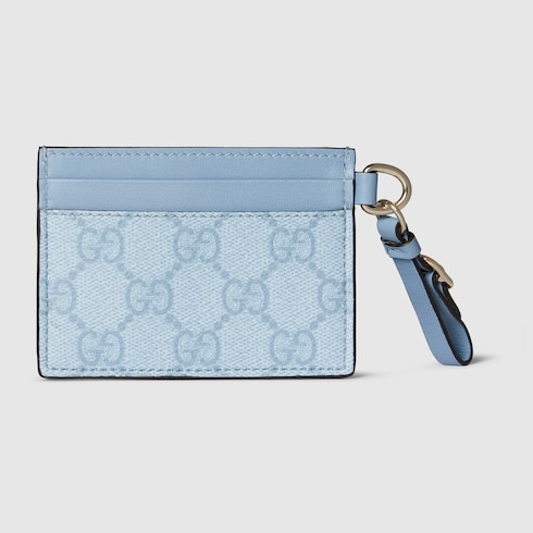 GG Emblem card case with strap