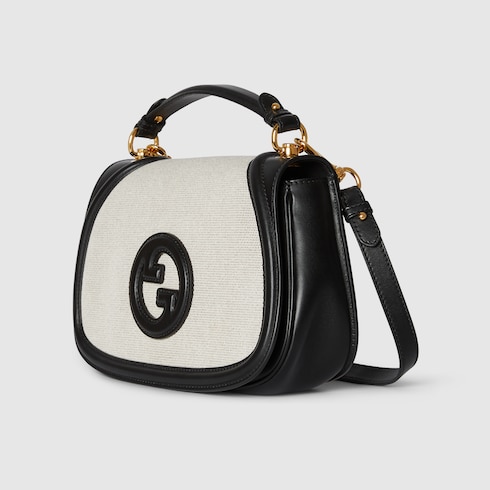 Gucci Blondie medium top handle bag in natural canvas