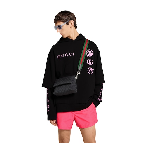 Sac à bandoulière en toile GG petit format