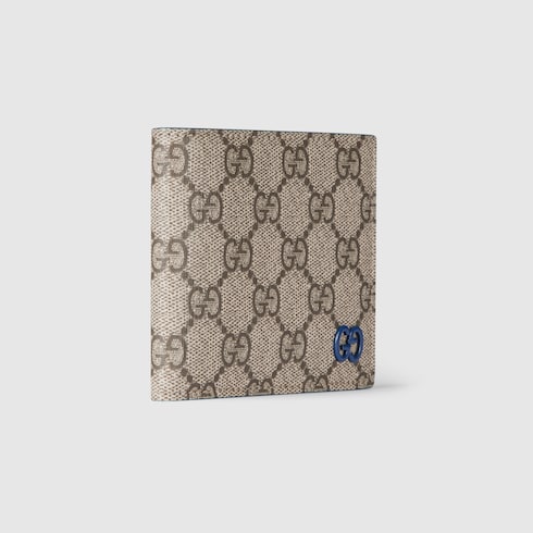 Blue interior GG bi-fold wallet Detail 3
