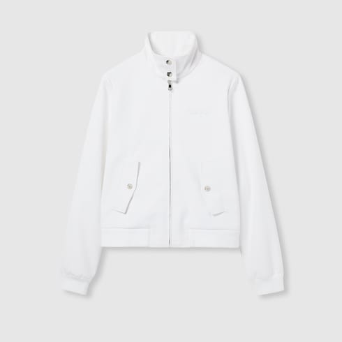 GG jacquard zip jacket in white | GUCCI® US GG jacquard zip jacket in white | GUCCI® US