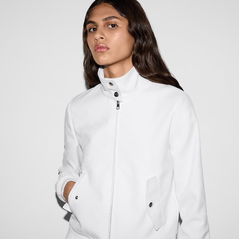 Chaqueta de jacquard con GG y cremallera