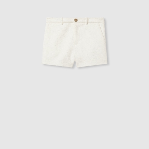 Shorts aus Baumwoll-Bouclé