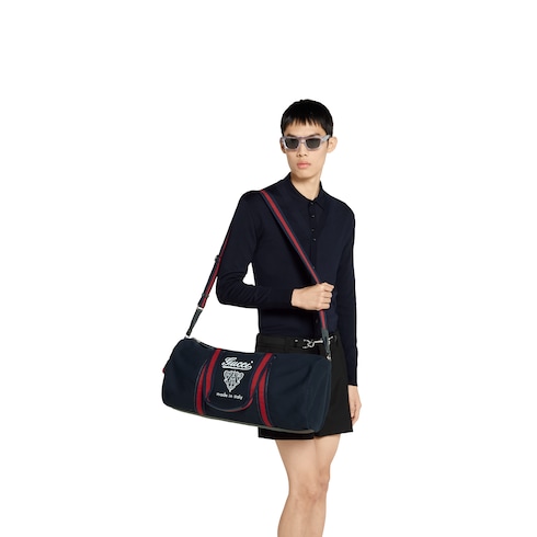 Bolsa de viaje de lona estampada grande