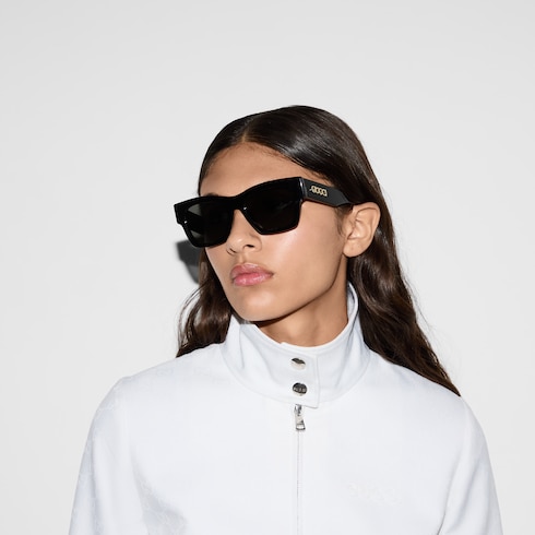 Rectangular frame sunglasses