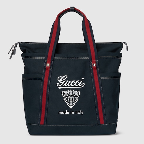 Großer Shopper aus Canvas mit Print 