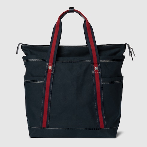 Großer Shopper aus Canvas mit Print 