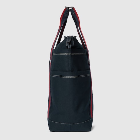 Großer Shopper aus Canvas mit Print 