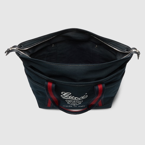 Bolso tote de lona estampada tamaño grande 