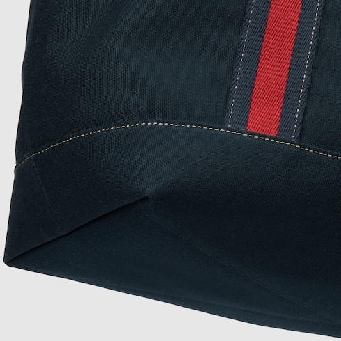 Großer Shopper aus Canvas mit Print 