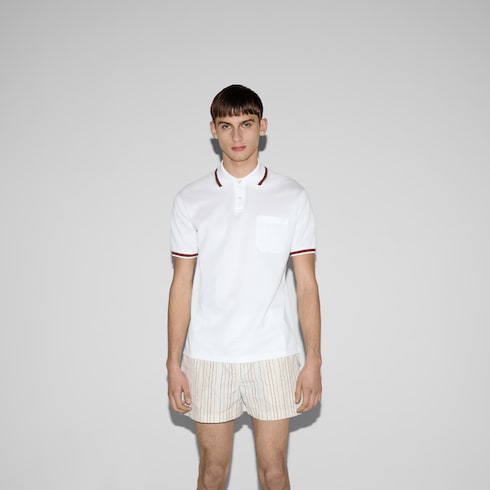 Polo en coton avec broderie