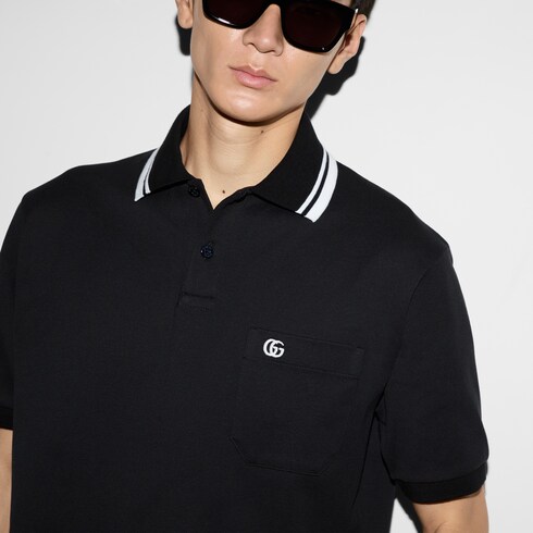 Cotton polo shirt with embroidery