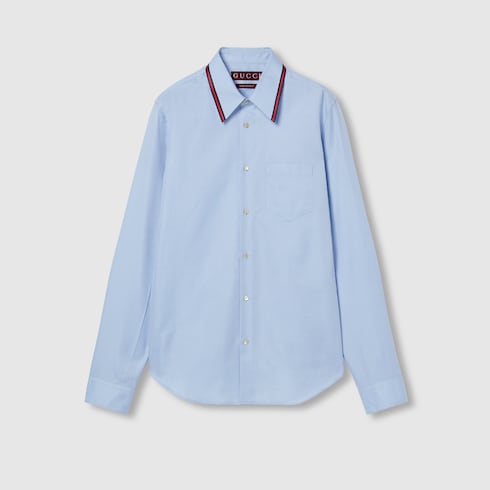 Camicia in cotone Oxford con Web