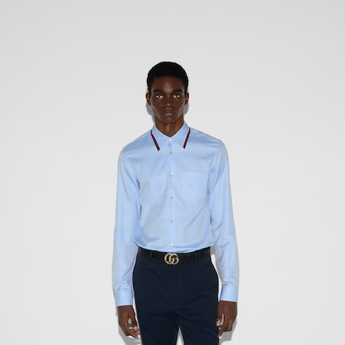 Camicia in cotone Oxford con Web
