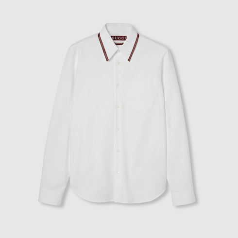 Рубашка из хлопка оксфорд с полосой Web