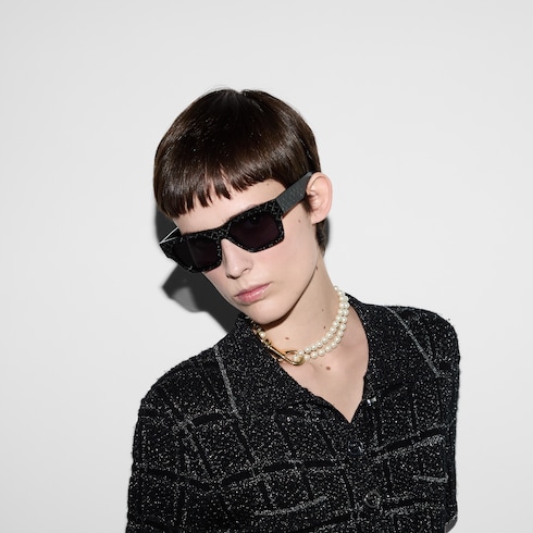 Rectangular frame sunglasses