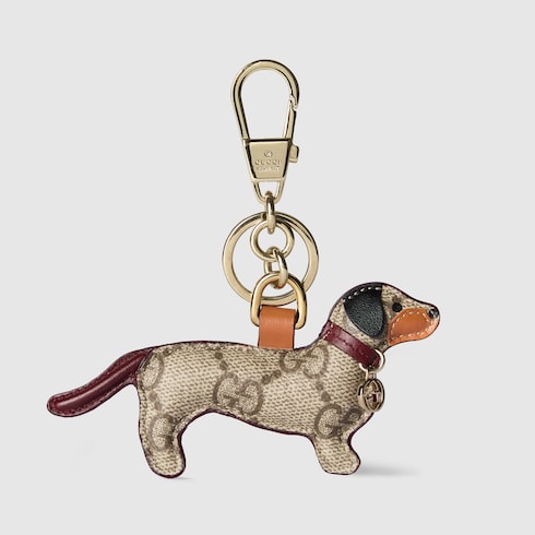 Dog-shaped bag charm