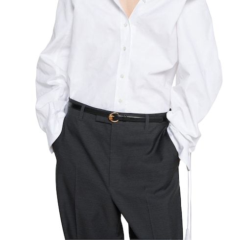 Ceinture fine avec boucle détail bambou