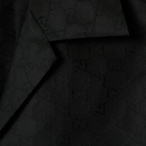 Camicia in cotone-seta GG faille