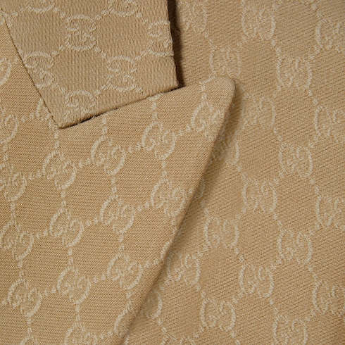 Blazer aus GG Jacquard aus Seiden-Woll-Crêpe
