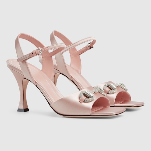Women's sandal with crystal Horsebit