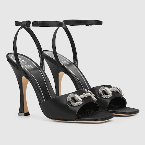 Women's sandal with crystal Horsebit