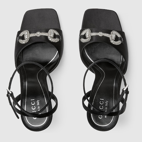 Women's sandal with crystal Horsebit