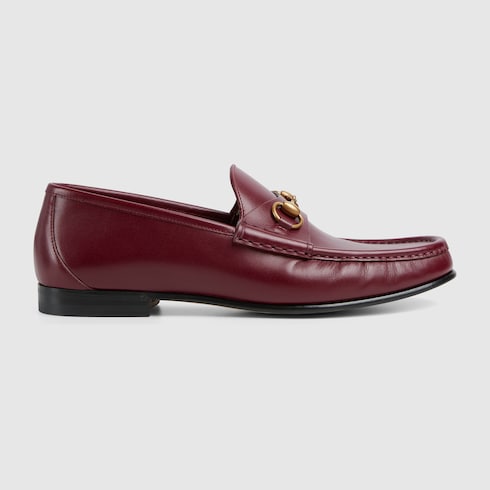 Men's Horsebit 1953 loafer in Rosso Ancora leather | GUCCI® US