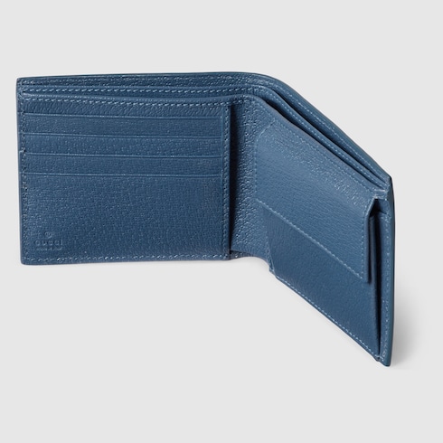 Portafoglio GG con portamonete e interno blu