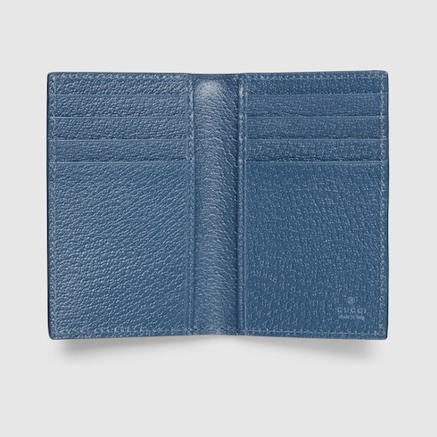 Längliches GG Kartenetui mit blauer Innenseite