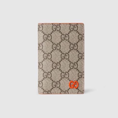 Tarjetero con GG e interior naranja grande