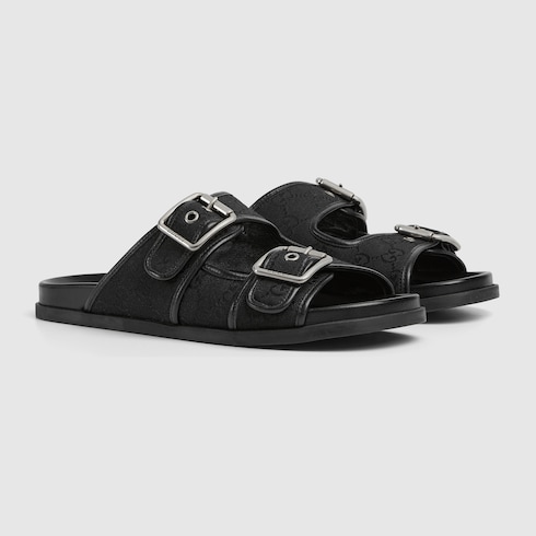 Sandalo slider uomo con fibbie