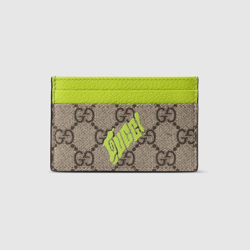 Bi-color card case with print