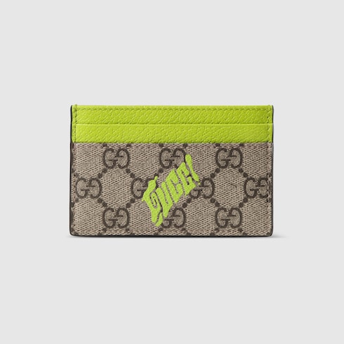 Bi-color card case with print