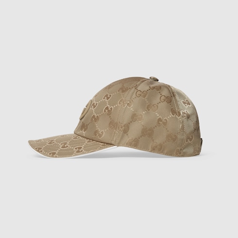 GG nylon baseball hat in beige and light brown | GUCCI® US