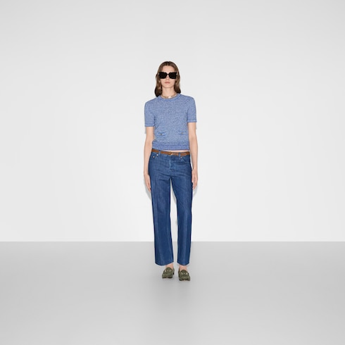 Fine cotton crewneck top