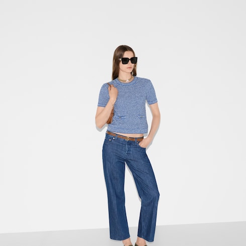 Fine cotton crewneck top