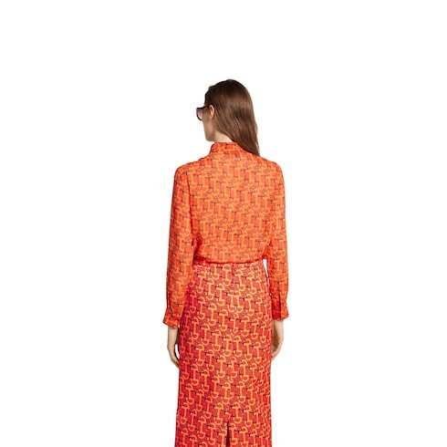 Printed silk shirt