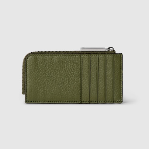 Zip card case with logo