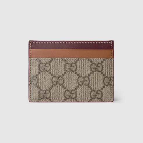 Bi-color GG card case with dog detail