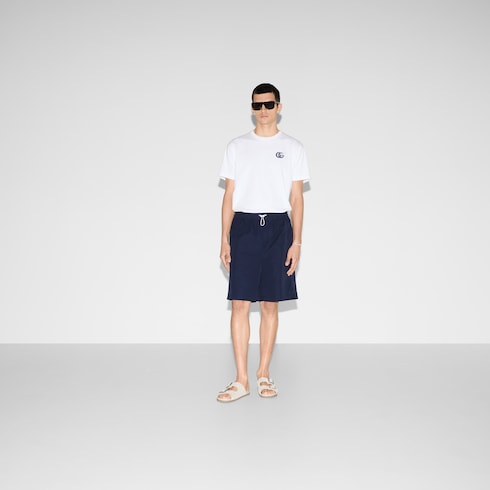 Shorts aus Baumwollpopeline