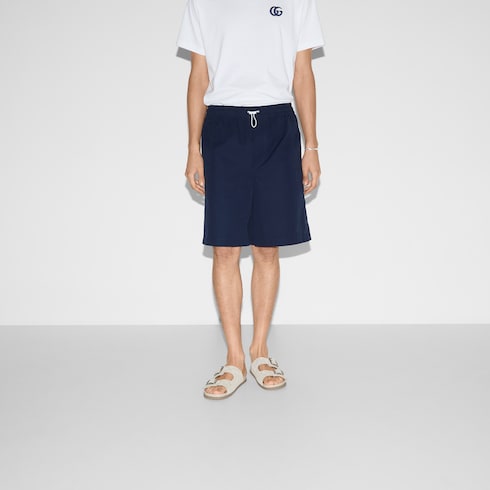 Shorts aus Baumwollpopeline