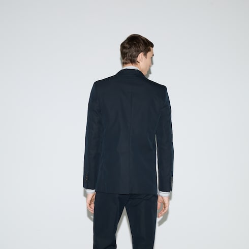 Giacca in twill di cotone goffrato
