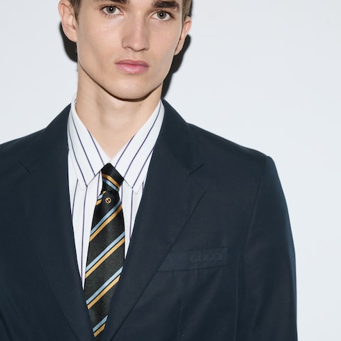 Giacca in twill di cotone goffrato