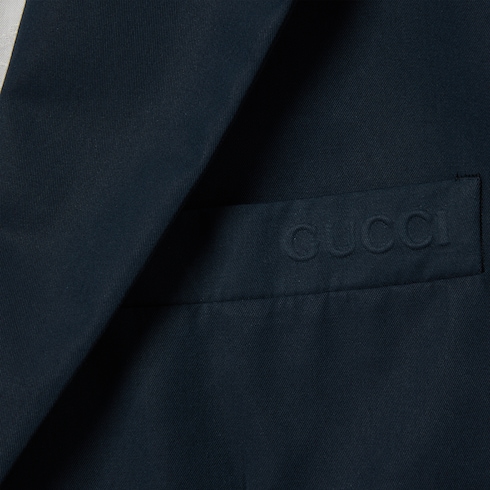 Giacca in twill di cotone goffrato