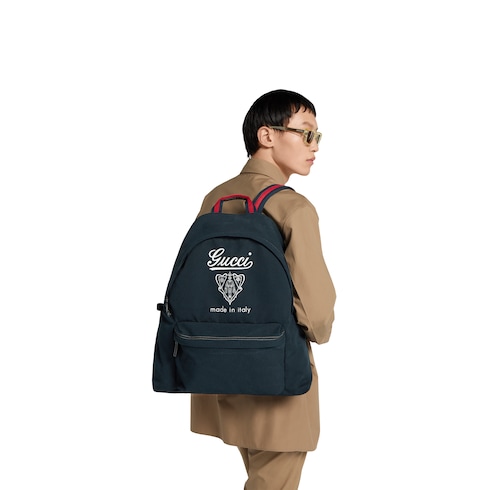 Mochila de lona estampada tamaño maxi