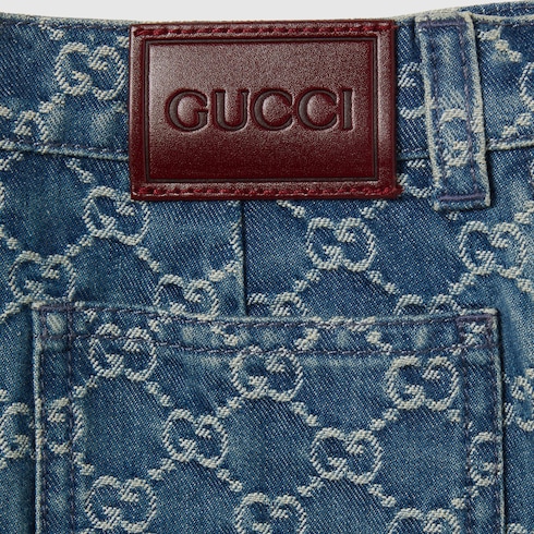Children's GG denim skirt