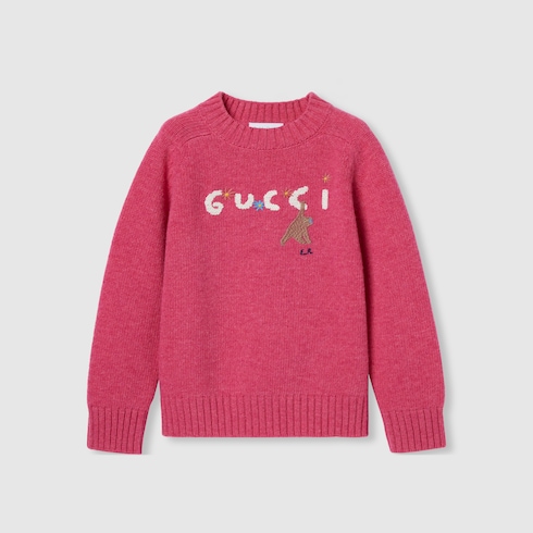 Children's wool sweater with embroidery